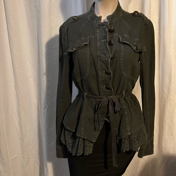 Free People Military Style Jacket in Olive - Picture 12 of 12
